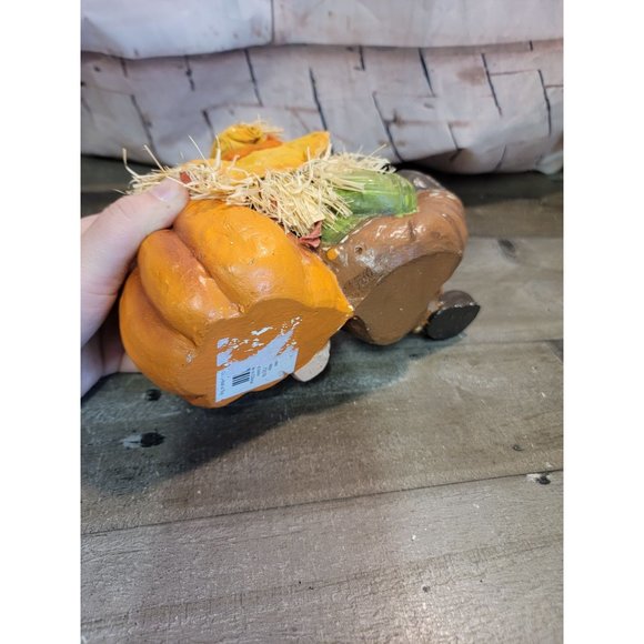 Scarecrow Leaning on pumpkin AS IS crow farmer fall autumn decor - Picture 5 of 6